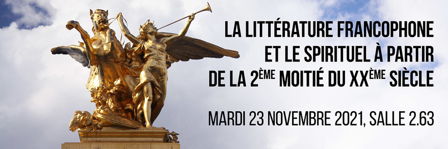 litterature francophone et le spirituel programme affiche